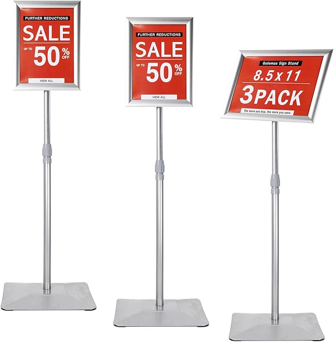 Golemas Adjustable Sign Stand for Display, by Golemas