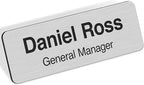 Custom Engraved Name Tags, Magnetic Brushed Aluminum Name Tags, Personalized by MySignCenter