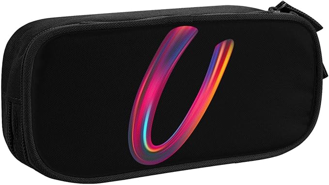Cute Initial Pencil Case for Kids Students, Large Capacity Pencil Pouch for by Pazacon-HomeEssentials