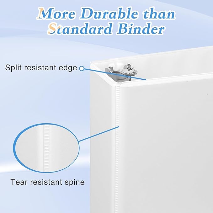 CIXILDTS 1.5-inch D Ring Binders, Fit US Letter Size Paper, 1-1/2" 3 Slant-D - Image 4