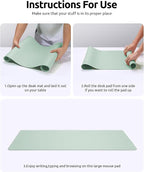 YSAGi Leather Desk Protector, Office Mat, Large Mouse Mat, Non-Slip PU Leather - Image 9