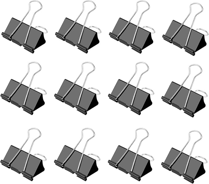 Ufmarine Small Binder Clips 1 Inch Length, Small Paper Clips by Ufmarine