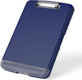 Rimilak Clipboard with Storage, 8.5 x 11'' High Capacity Clip Board, Blue | Smooth Writing, Side-Opening Plastic Folder with Pen Holder, Size 14.2 x 9.6 x 1.2″ ,for Classroom, Teacher, Student