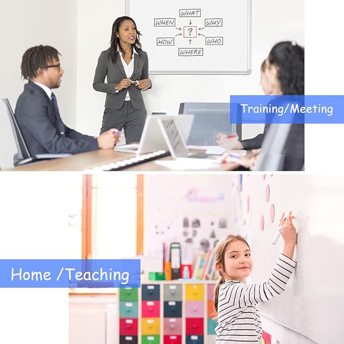 DEVELOP Large Magnetic Dry Erase White Board 60 x 36 Inches, Wall-Mounted 5' x - Image 7