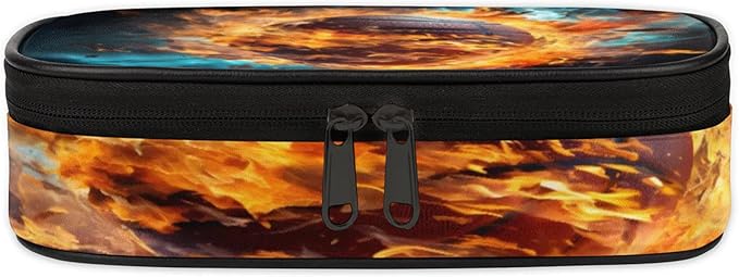 Pardick Pencil Case，Basketball Fire Big Capacity Pencil Pouch Coin Pouch - Image 3