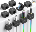 Magnetic Cable Clips Cord Organizer Holder, Adhesive Phone Cable Wire Charger by Aimiduo