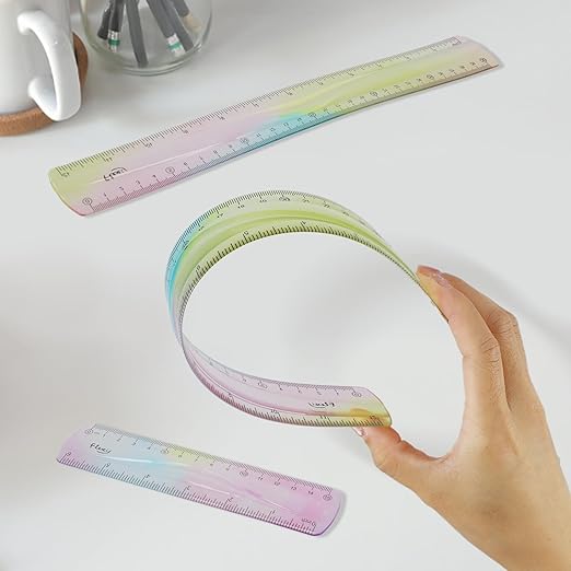 4 Pcs Flexible Ruler, Cute Bendable Flexible - Image 6