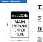 HBXNZ Main Entrance Enter Here Sign Security Street Road Metal Tin Sign Wall - Image 2