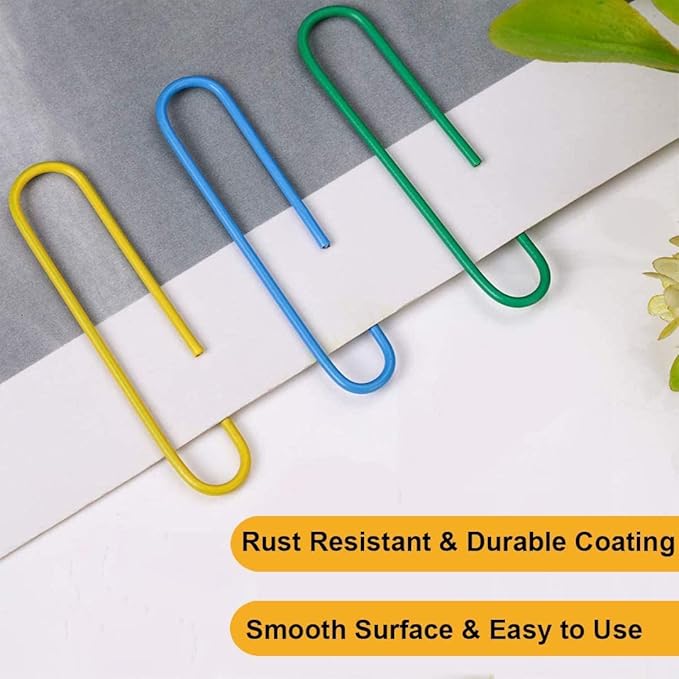 Vinaco 300PCS Paper Clips and Binder Clips Assorted Sizes, Colored Paper Clips - Image 4