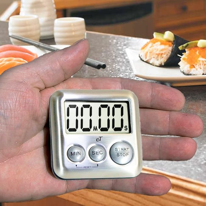 Elegant Digital Kitchen Timer Stainless Steel - Image 6