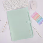 SKYDUE Expanding File Folder, Accordion File Organizer with 8 Pocket, Expandable Document Paper Receipt Holder for School Office Hospital, Letter/A4 Size Light Green