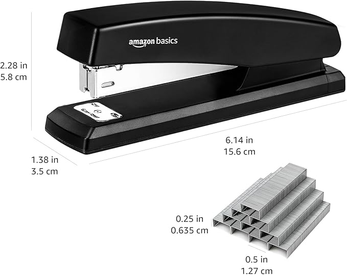 Amazon Basics Stapler with 1000 Staples, Office Stapler, 25 Sheet Capacity - Image 3