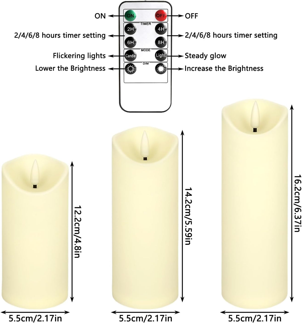 YOROXRG 24 Pack Christmas Decoration Flickering Flameless Candles, Battery Op...
