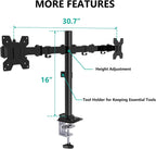 wali articulating dual monitor stand for 13-32 inch, view 9