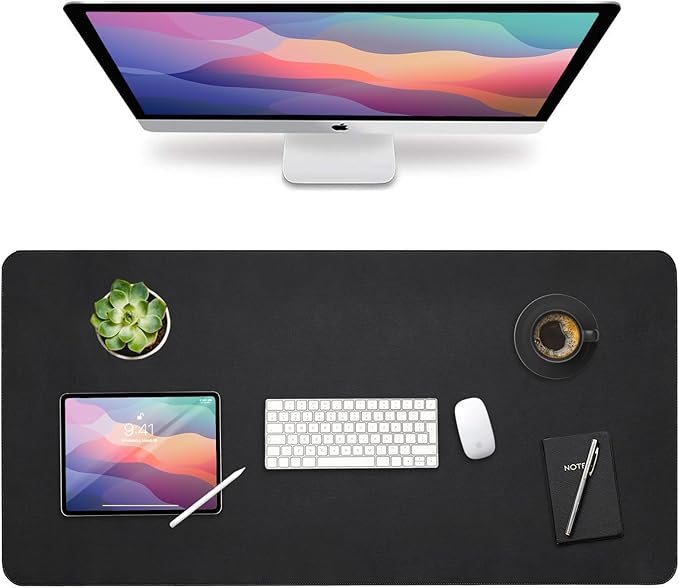 Vine Creations Leather Desk Mat Large 44" x 22", Desk Protector Mat, PU Leather by VineCreations