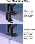 MOUNTUP Dual Monitor Stand for Max 43 inch Screens, Ultrawide Monitor Arm - Image 8