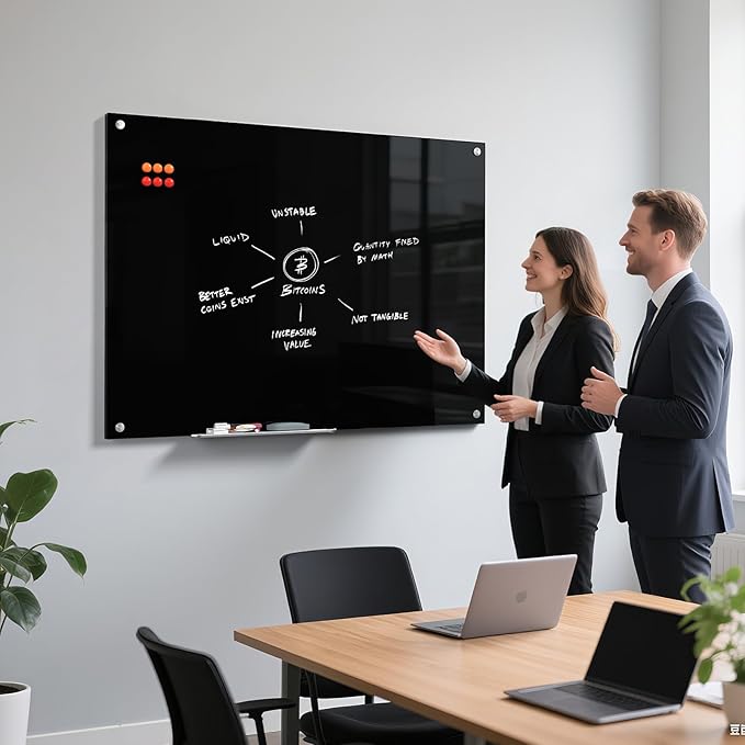 MaxGear Glass Whiteboard, Tempered Magnetic Dry Erase Board 48 x 36 Inch - Image 2