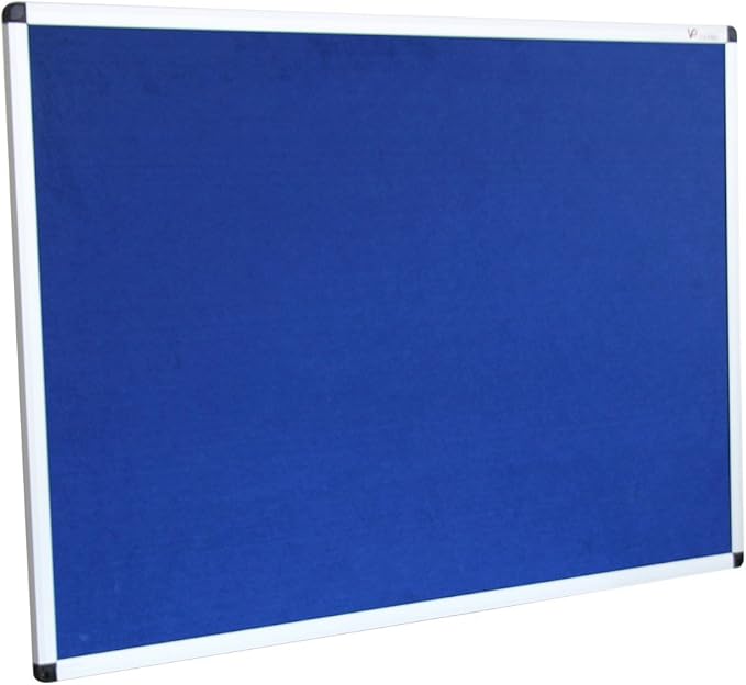 VIZ-PRO Notice Board Felt Blue, 48 X 36 Inches by VIZ-PRO
