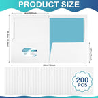 Yeaqee 200 Pack 2 Pockets Glossy Laminated Paper Folder First Day of School - Image 2
