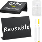 PigPotParty 12 Pcs Food Labels for Party Buffet w/Cleaning Spray, Table Place by PigPotParty