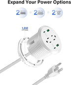 Desktop Power Grommet 3-inch Hole, 40W Total Fast Charging Station, 2 PD 20W - Image 2
