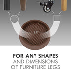 Non Slip Furniture Pads, 2.5” Round Rubber Caster Cups, Anti-Slip Gripper - Image 2