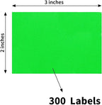 STARLIBOO Colored Labels Stickers 3 x 2 Inch, Removable Rectangle Moving Labels - Image 2