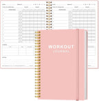 Fitness Journal for Women & Men, A5 Workout Journal/Planner Daily Exercise Log by Heveboik