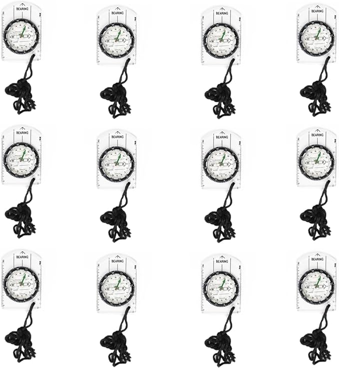 BOSOIRSOU 12pcs Orienteering Compass Set by BOSOIRSOU