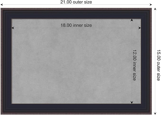 Amanti Art Black Framed Magnetic Board 15x21 Small Vision Board - Image 2