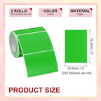 PATIKIL 2 x 3 Inch Rectangle Inventory Color Coding Labels 2 Roll, Square - Image 2