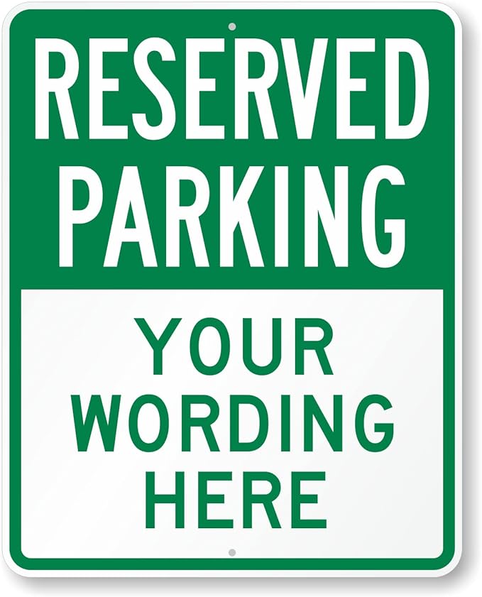 SmartSign 30 x 24 inch Custom “Reserved Parking” Metal Sign by SmartSign
