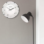 Presentime & Co 13" Farmhouse Series Wall Clock, Quartz Movement, Shiplap Style - Image 7