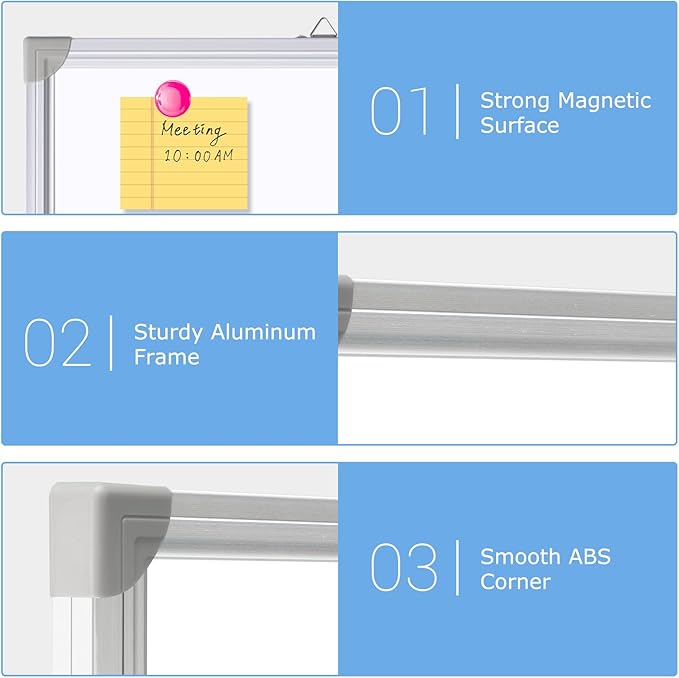 DOLLAR BOSS Large White Board 60 x 48 Inch Foldable Magnetic Whiteboard - Image 4