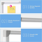 DOLLAR BOSS Large White Board 72 x 40 Inch Foldable Magnetic Whiteboard - Image 4