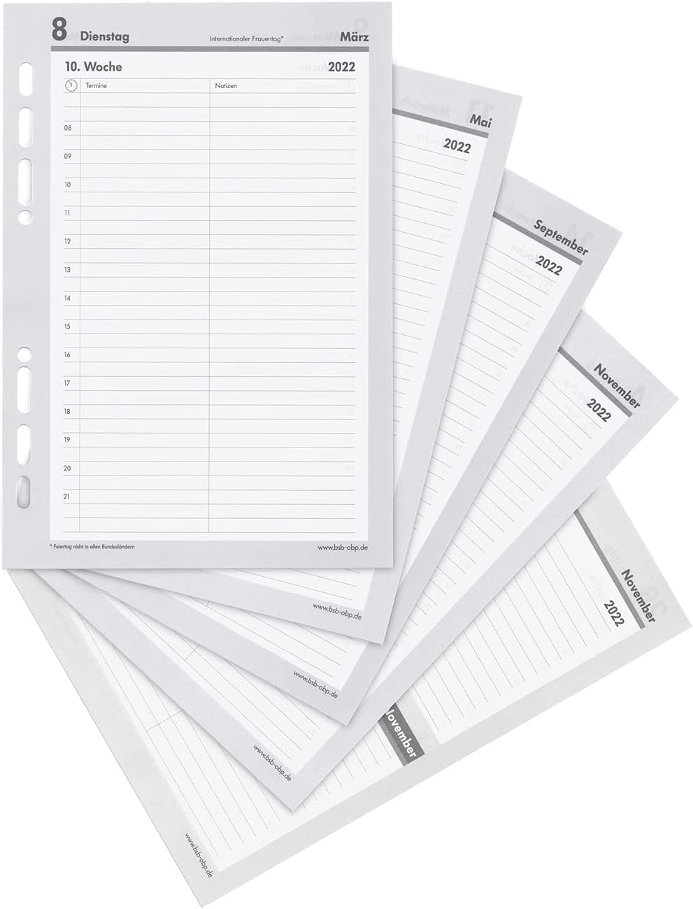 bsb Kalendarium Timer ca A5 20,9x14,6cm 1Tag/1Seite 2020