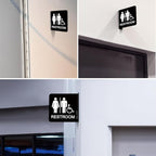Faittoo Restroom Sign, Bathroom Signs, 6 x 6 Inches Acrylic Sign, - Image 6