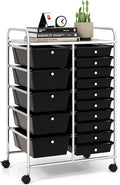 LDAILY 15 Drawer Rolling Storage Cart, Rolling Cart by LDAILY
