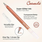 CAISEXILE 12 Skin Tone Glitter Gel Pens Set, 1.0 mm Fine Point - Image 3