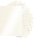 Silunkia 28 Sheets Cream Shimmer Cardstock 8.5 x 11 Off White Paper, 92lb by Silunkia