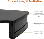 Amazon Basics Height Adjustable Rectangular Computer Monitor Riser Desk Stand - Image 3