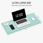 Auhoahsil Felt Desk Mat, Minimalist Large Mouse Pad XL 31.5 x 11.8 in, Desk Matt - Image 2