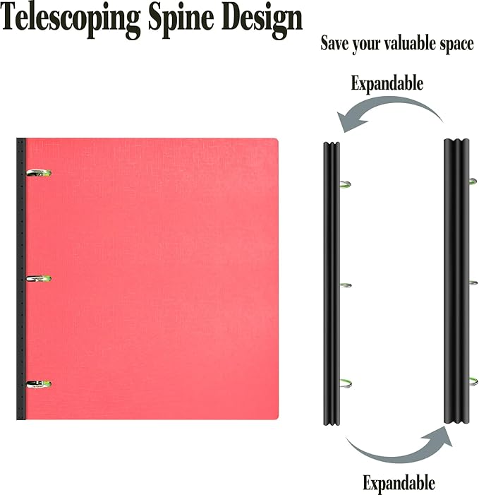 INFUN Telescoping 3 Ring Binder, Portable Plastic 0.75 inch 3 Ring Binder - Image 2