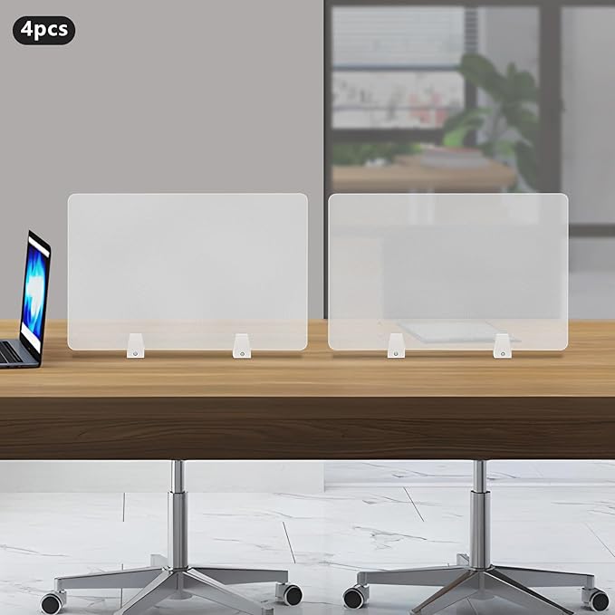4PCS Desk Dividers Office Partitions, Privacy Desk Panel Protective, Acrylic - Image 8
