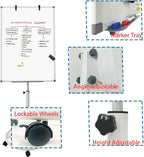 Mobile Dry Erase Board – 36x24 inches Height Adjustable Magnetic Portable - Image 4