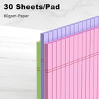 AILZFEI Colored Legal Pads 8.5 x 11 Note Pads 8.5 x 11 inch, Wide Ruled Clear - Image 3