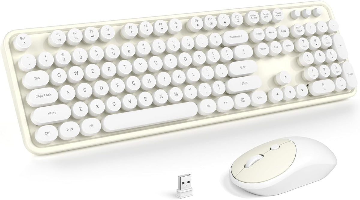 MOFII Wireless Keyboard and Mouse Combo, Computer Full Size 2.4G Plug and Play