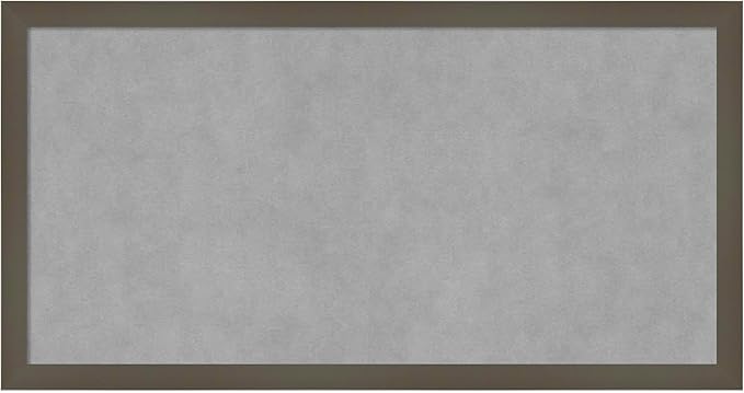 Amanti Art Grey Framed Magnetic Board 13x25 Small Vision Board by AmantiArt