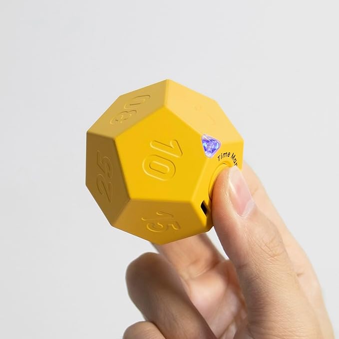 Mini 12 Sided Cube Timer, 11 Preset Times Pomodoro Timer - Image 2