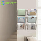 MINDEPOT 6 Pockets Acrylic Wall File Organizer, Plastic Hanging Wall File Holder - Image 2